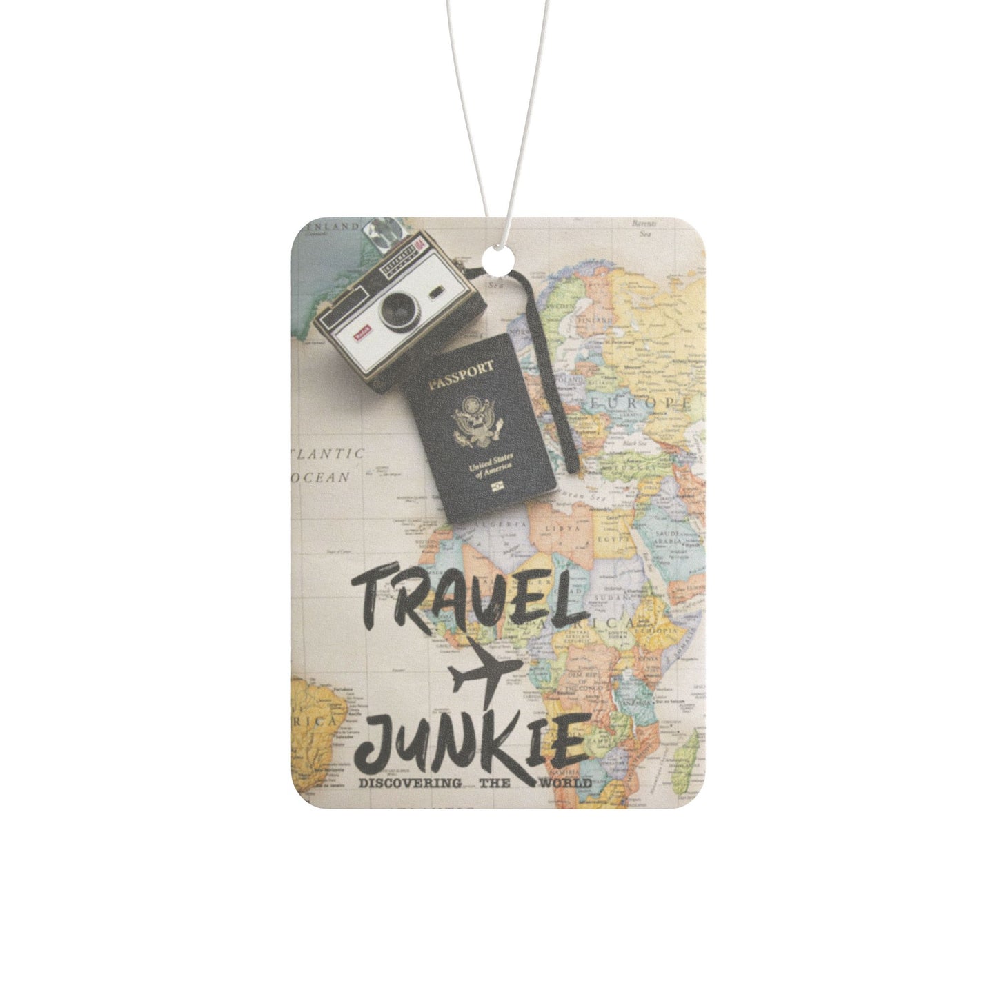 Travel Junkie Car Air Freshener - Adventure Vibes for Wanderlust Souls