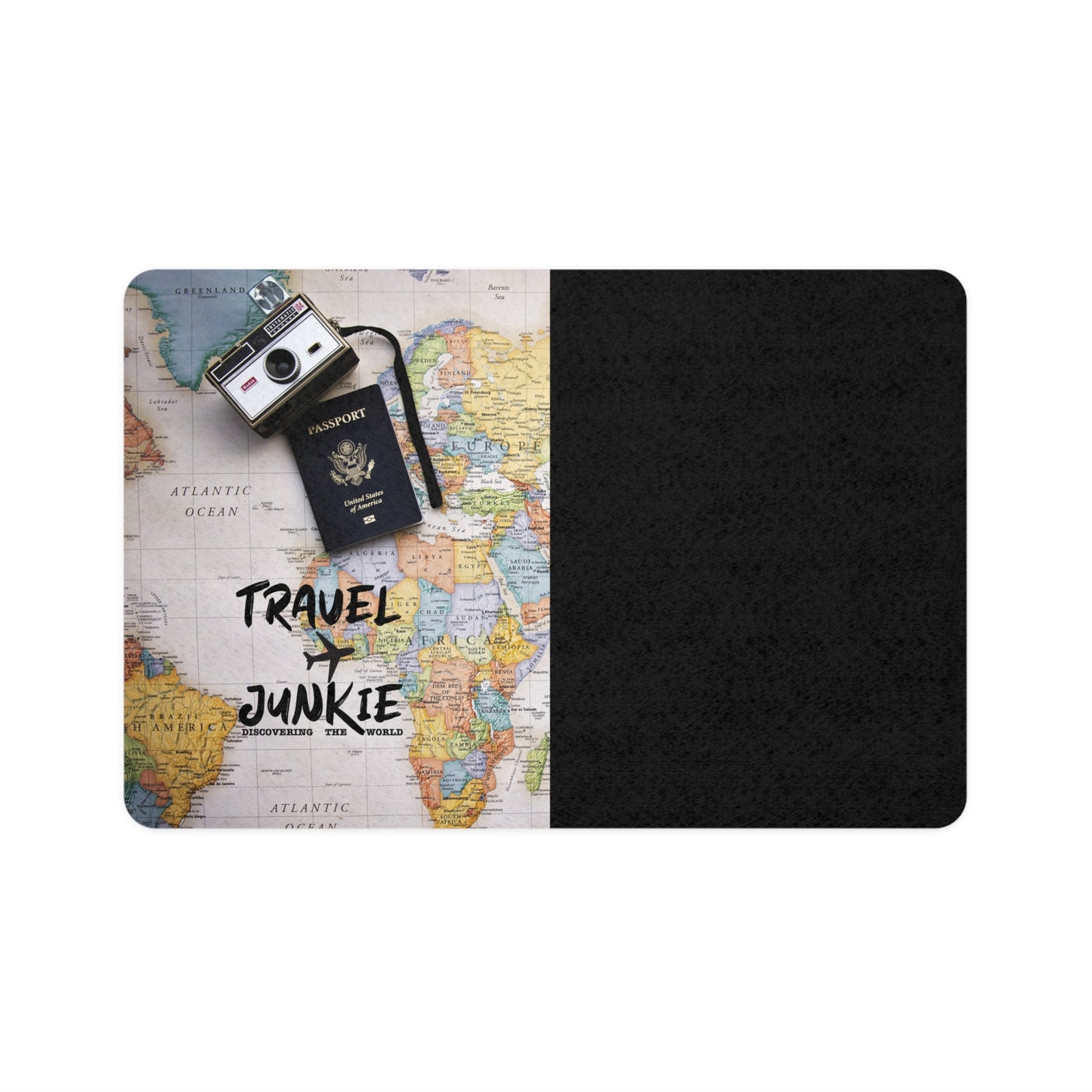 Travel Junkie Pet Food Mat - Stylish 12x18 Dog Feeding Mat