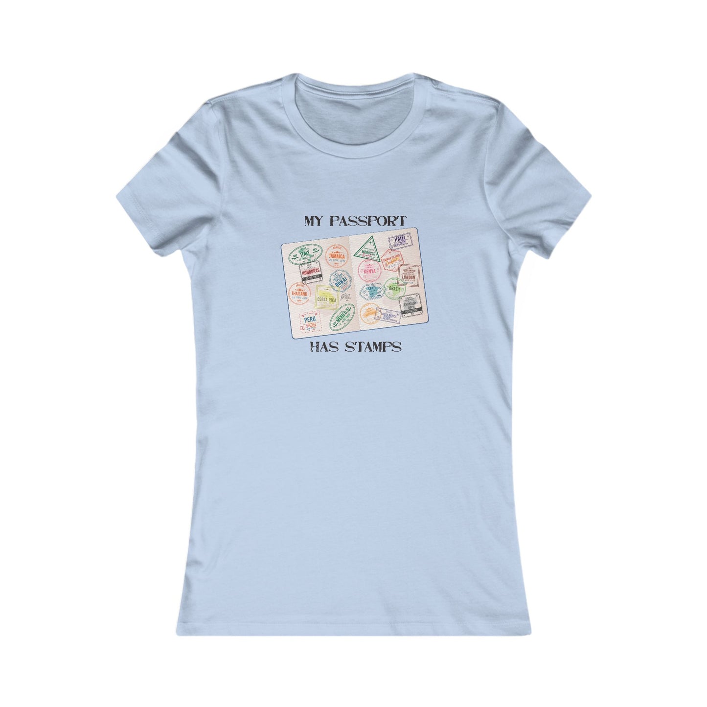 My Passport Has Stamps Women’s Travel Tee