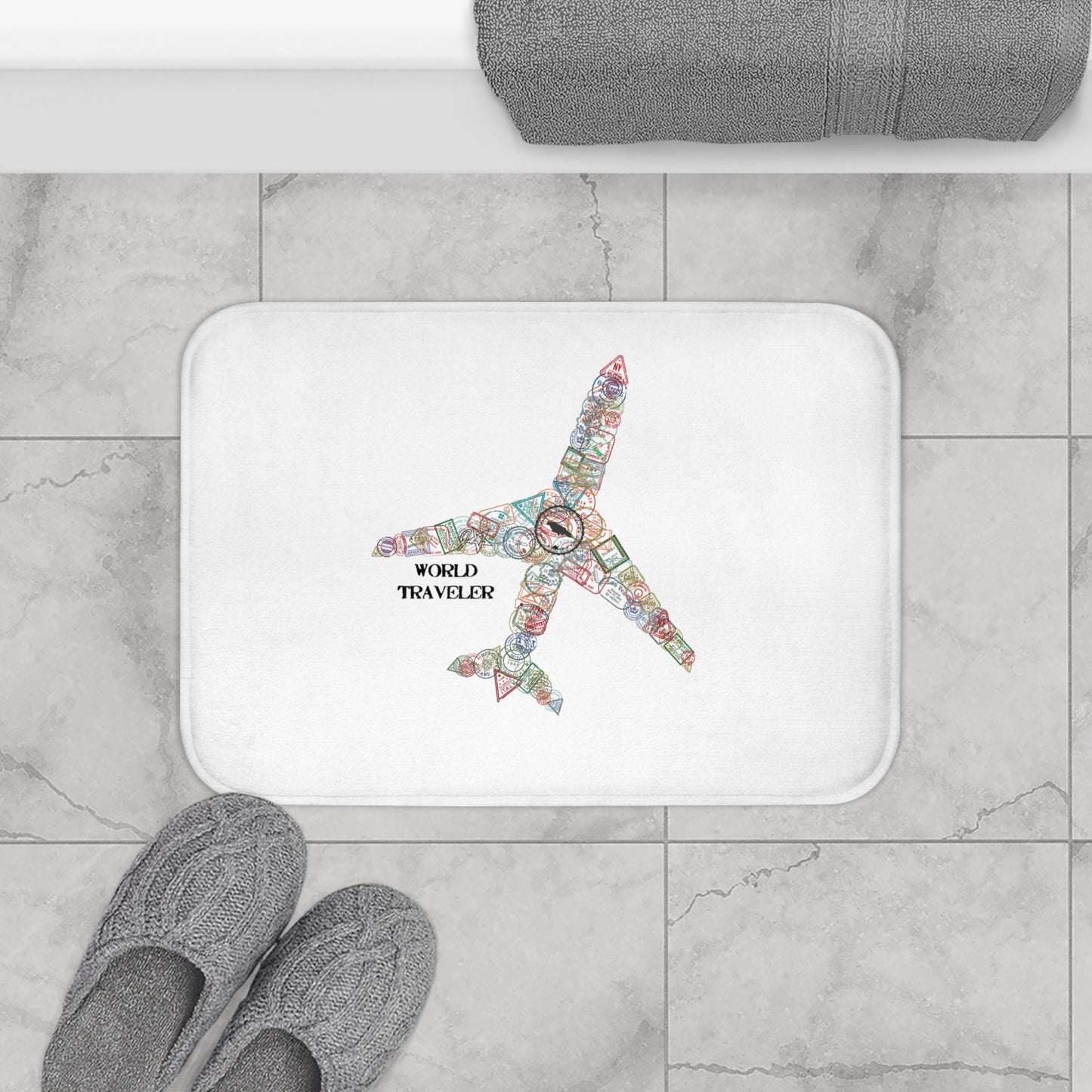 World Traveler Bath Mat - Perfect Gift for Travel Enthusiasts